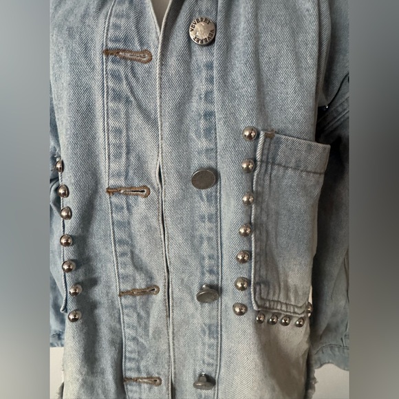 Vervet Studded Denim Jean Jacket Small - Picture 12 of 14